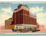 Sherman Hotel Chicago Illinois IL UNP Linen Postcard T21 - £2.30 GBP