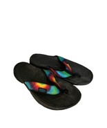 KEEN Womens Kona Flip Flop Sandals Tie Dye Retro Rainbow Molded Footbed Sz 7 - $31.67