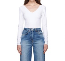 Re/done v neck long sleeve bodysuit size L - $95.04