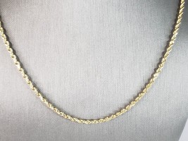 Vintage Estate 10K Yellow Gold  Rope Necklace 12.3g E6407 - £684.52 GBP