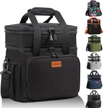 Expandable Insulated Large Lunch Box Double Deck Heavy Duty Durable Lunc... - £41.41 GBP