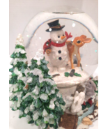 1998 VTG Christopher Radko Woodland Winds Snowman Snow Globe Musical Vid... - £70.12 GBP