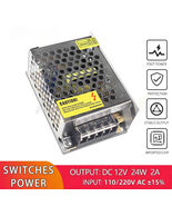 100-240V AC to DC 12V 2A 24W Converter Switch Power LED Light Transforme... - $13.93 CAD