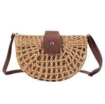 Handmade Rattan Woven Straw Bag Summer Beach Bag for Women  Bohemia Messenger Cr - £17.75 GBP
