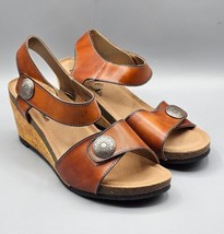 Corkys Elite &quot;Back Door&quot;  Brown Leather Wedge Sandal, Womens Size 8 - £26.14 GBP