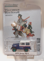 Greenlight CHASE Norman Rockwell Christmas - 1971 Jeep DJ-5 Green Machin... - £19.46 GBP