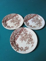 1885-90 Ridgways Pottery Stoke On Trent /England 3 Dinner Plates 9&quot; &quot;Dado&quot; Patt - £144.02 GBP