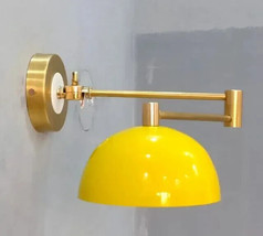 Italian 1950s Mid-Century Adjustable Wall Lamp Brass Sputnik Wall Fixtur... - $168.30
