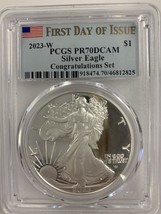 2023-W- American Silver Eagle- Congratulations Set- PCGS- PR70DCAM- FDOI - £180.96 GBP