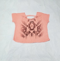 Open Knit Oversized Peach Sheer Sleeveless Sweater Top Sz XL Live to be ... - $17.00