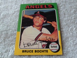 1975 Topps # 392 Bruce Bochte Vg / Ex Angels Baseball !! - $34.99