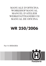 HUSQVARNA WR 250 2006 REPAIR WORKSHOP SERVICE MANUAL REPRINTED COMB BOUND - $74.99