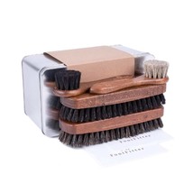 FootFitter Essential Shoe Brush Set | Horsehair Brushes for Polishing Me... - £67.84 GBP