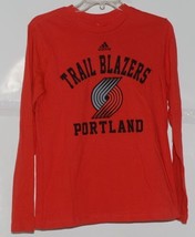 Adidas NBA Licensed Portland Trail Blazers Red Youth Large Long Sleeve T Shirt image 1