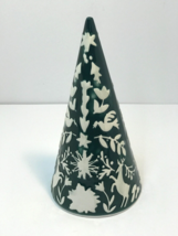 Place and Time, Love, Peace and Joy Christmas Green Ceramic Tree Tabletop Decor - £13.24 GBP