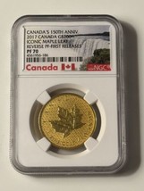 2017 Canada $200 Gold Reverse Proof Maple Leaf - 150th* Anniversary - NG... - £4,450.79 GBP