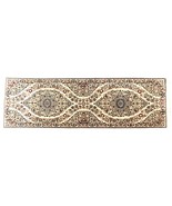 Extra fine hand knotted wool and silk rug. 19&quot;x 63&quot; - $1,188.00