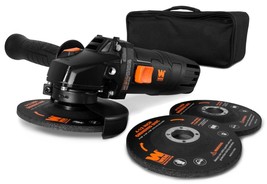 WEN 94475 7.5A 4.5-Inch Angle Grinder with Reversible Handle &amp; 3 Grindin... - £60.82 GBP