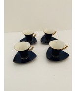 Casati Fine Porcelain Aramco Imports Expresso Blue Cup and Saucer *Set o... - £64.69 GBP