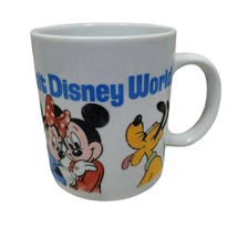 Walt Disney World Coffee Mug Cup Mickey Minnie Goofy Donald Pluto Hot Cocoa Vtg - £12.01 GBP