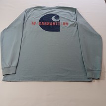 Carhartt TK5883-M Relaxed Fit Heavyweight Men's Blue Long Sleeve T-Shirt Size M image 2