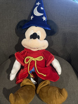 Disneyland Fantasia Mickey Mouse Wizard Sorcerer Plush Toy~16&quot; Tall - $467.82 MXN