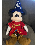 Disneyland Fantasia Mickey Mouse Wizard Sorcerer Plush Toy~16&quot; Tall - $470.22 MXN