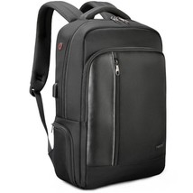 Brand High Quality Water Repellent Nylon Men 15.6 inch Laptop Backpack Black&amp;Pur - £80.31 GBP