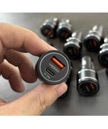 Super Fast Car Charging MAX66W+PD20W Dual USB 6.5A Cigarette Lighter Met... - $129.28 MXN