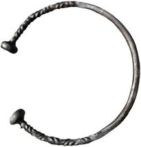 Hand Forged Iron Torc Torq Celtic Jewelry Steel Necklace Pagan Warrior Jewel Tor - £32.07 GBP