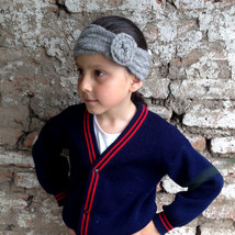 Alpaca Wool Headband  - Warm Gray Fair Trade Handknit Headwrap, Made in Chile - $29.69