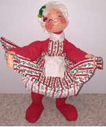 Annalee Vintage 17” Mrs Santa Claus 1963 Fabric Doll Decoration - £23.35 GBP