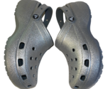 Crocs Classic Platform Glitter Clog Women’s Size 9 Silver NEW Tags No Box - £70.77 GBP