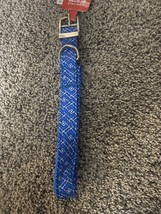 1 Ct Petmate Blue Geo Jacquard Medium 3/4” X 16-20” Fashion Custom Fit Collar - $6.93