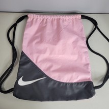 Nike Drawstring Bag Backpack Pink and Black Has Small Flaws See Pics 3-8 - $12.99