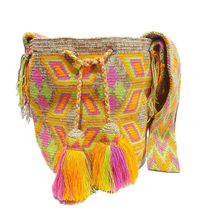 Handmade Wayuu Crochet Tote Bag, Woven Mochila, Colombian Tribal Bag, Be... - $1,735.38 MXN