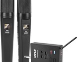 Pyle Portable Dual Wireless Microphone System | Rechargeable Battery, Ea... - £158.54 GBP