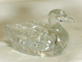 Clear Glass Duck Shelf Figurine - $16.82