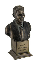 Ronald Wilson Reagan Bronze Finish Statue On Inscribed Plinth - £38.84 GBP