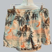 Tommy Bahama Tropical Lined Elastic Drawstring Waist Pockets Swim Trunks Large - £26.45 GBP