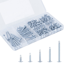 #8 Self Tapping Screws Kit, 125 Pcs Galvanized Truss Head Assortment - $17.28 CAD