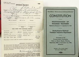 Vintage Paper Book Constitution Fraternal Brotherhood of Railroad Trainmen 1951 - £10.81 GBP