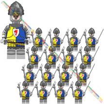 16Pcs Medieval English Civil War Sword Hammer Military Soldiers Minifigu... - £22.96 GBP