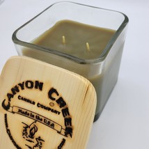 NEW Canyon Creek Candle Company 14oz Cube jar CUCUMBER MELON scented Han... - $27.94