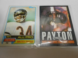 2 Walter Payton Chicago Bears 1985 Topps ALL-PRO Vintage Football Cards Sleeves - £23.90 GBP