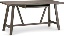 Simplihome Dylan Solid Wood Modern Industrial 60 Inch Wide Home Office Desk, - £227.76 GBP