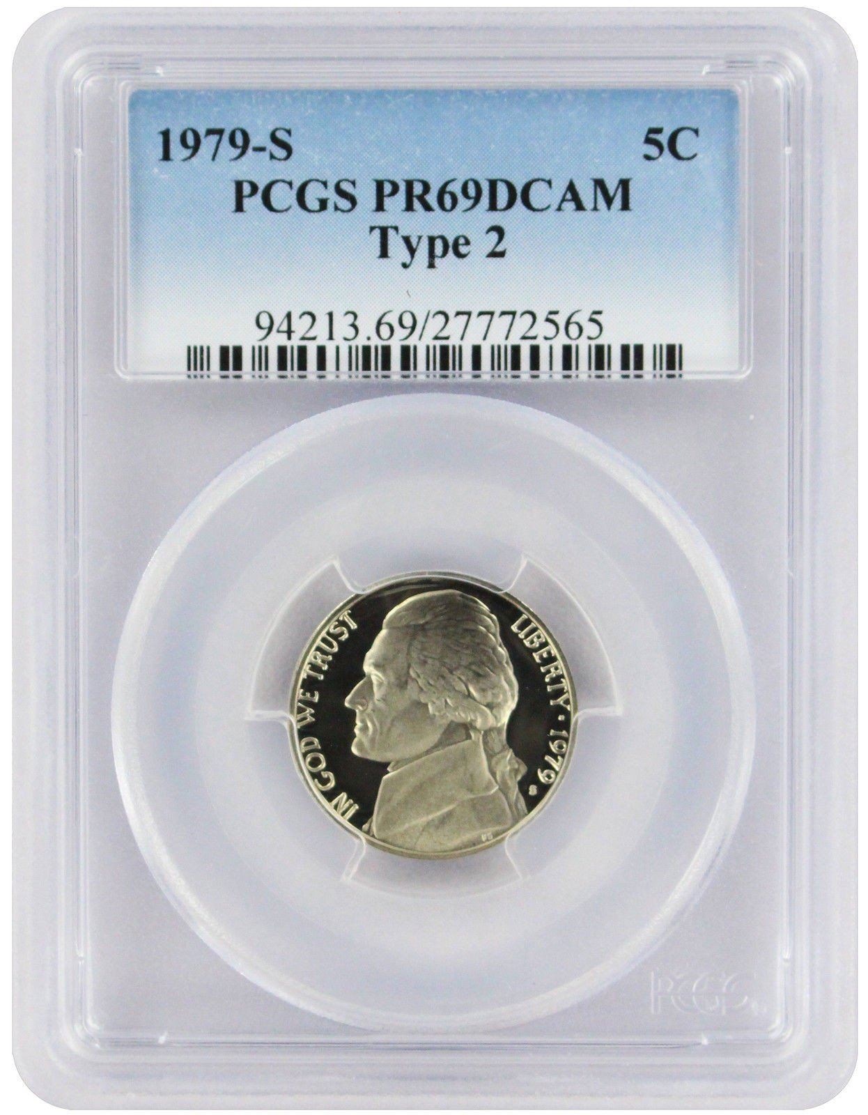 Primary image for 1979-S Type 2 Jefferson Nickel PR69DCAM PCGS  Clear 'S'  20180061