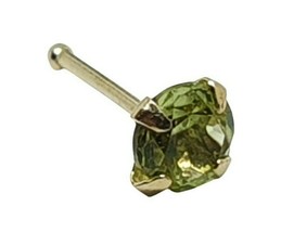 Peridot Gold Nose Stud 9k Gold 3mm The Health Gemstone 22g (0.6mm) Ball End Stud - £16.45 GBP