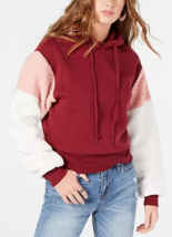 Self Esteem Juniors Faux Fur-Sleeve Sweatshirt, M/Red - £15.69 GBP