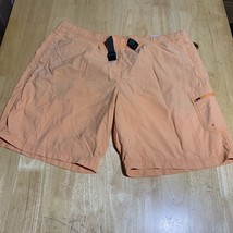 Columbia shorts Men&#39;s XL Omni- Shade nylon 9” inseam Orange stretch adju... - $17.70